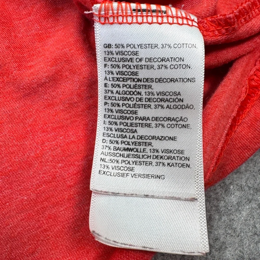 THE NORTH FACE T Shirt Mens XL Large Logo‎ Shirt Orange Color Short Sleeve